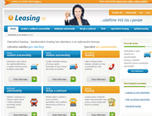 Tablet Screenshot of leasing.cz